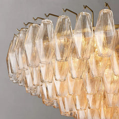 Chiara Clear Glass Tiered Round Chandelier 37" - JutuLight