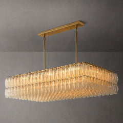 Chiara Glass Rectangular Chandelier 54" - JutuLight