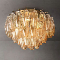 Chiaray Clear Glass Flushmount 17" - JutuLight
