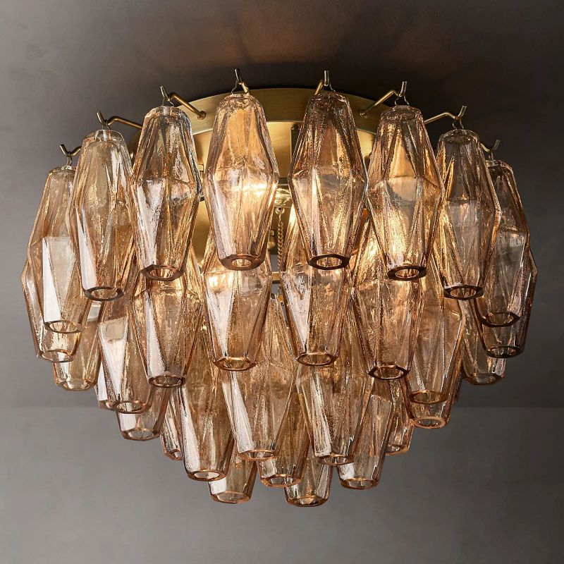 Chiaray Clear Glass Flushmount 17" - JutuLight