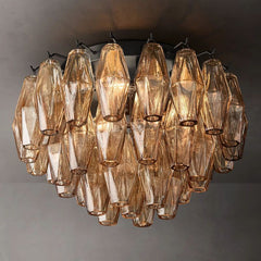 Chiaray Clear Glass Flushmount 17" - JutuLight