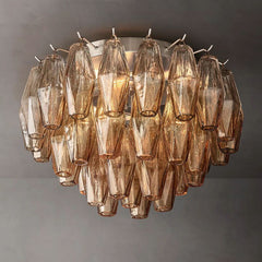 Chiaray Clear Glass Flushmount 17" - JutuLight