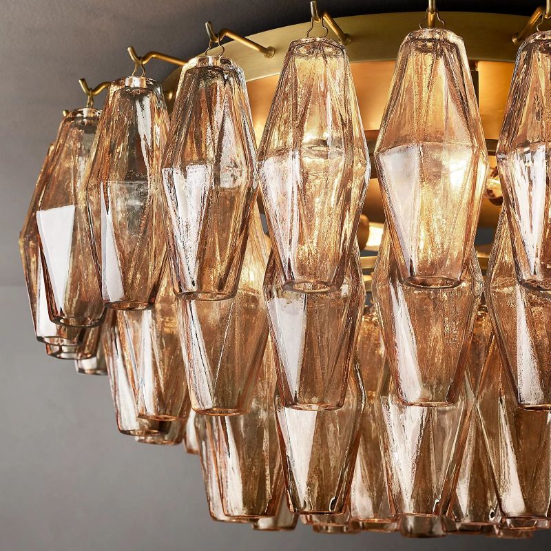 Chiaray Clear Glass Flushmount 17" - JutuLight