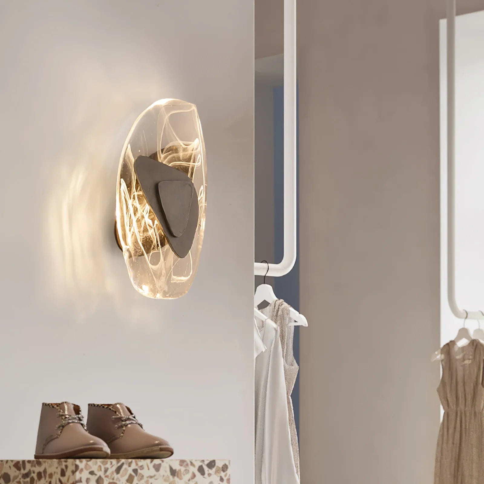 Fog glass wall light