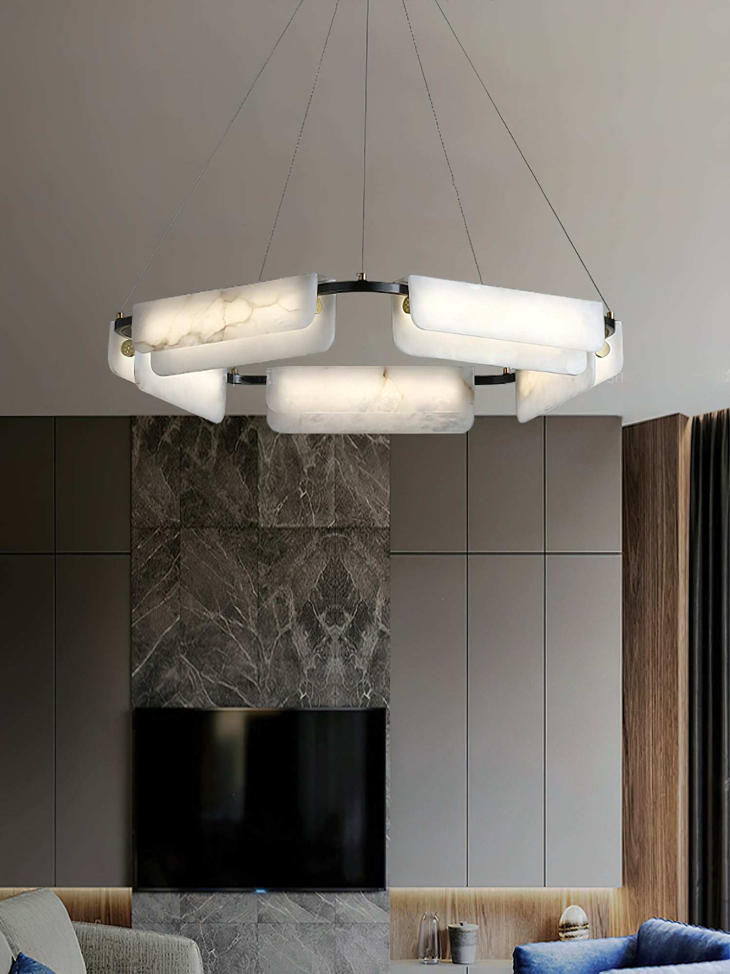 Delia Alabaster Chandelier - JutuLight