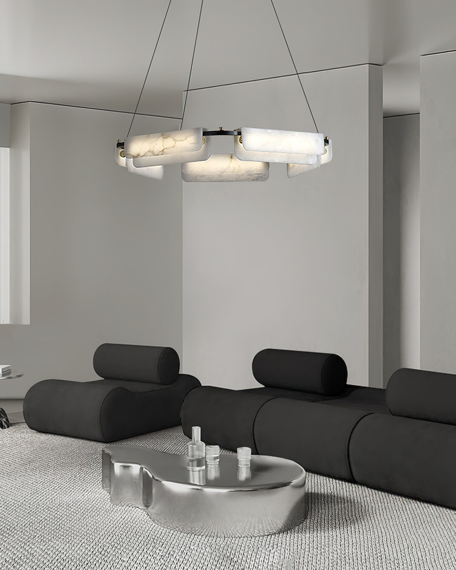 Delia Alabaster Chandelier - JutuLight