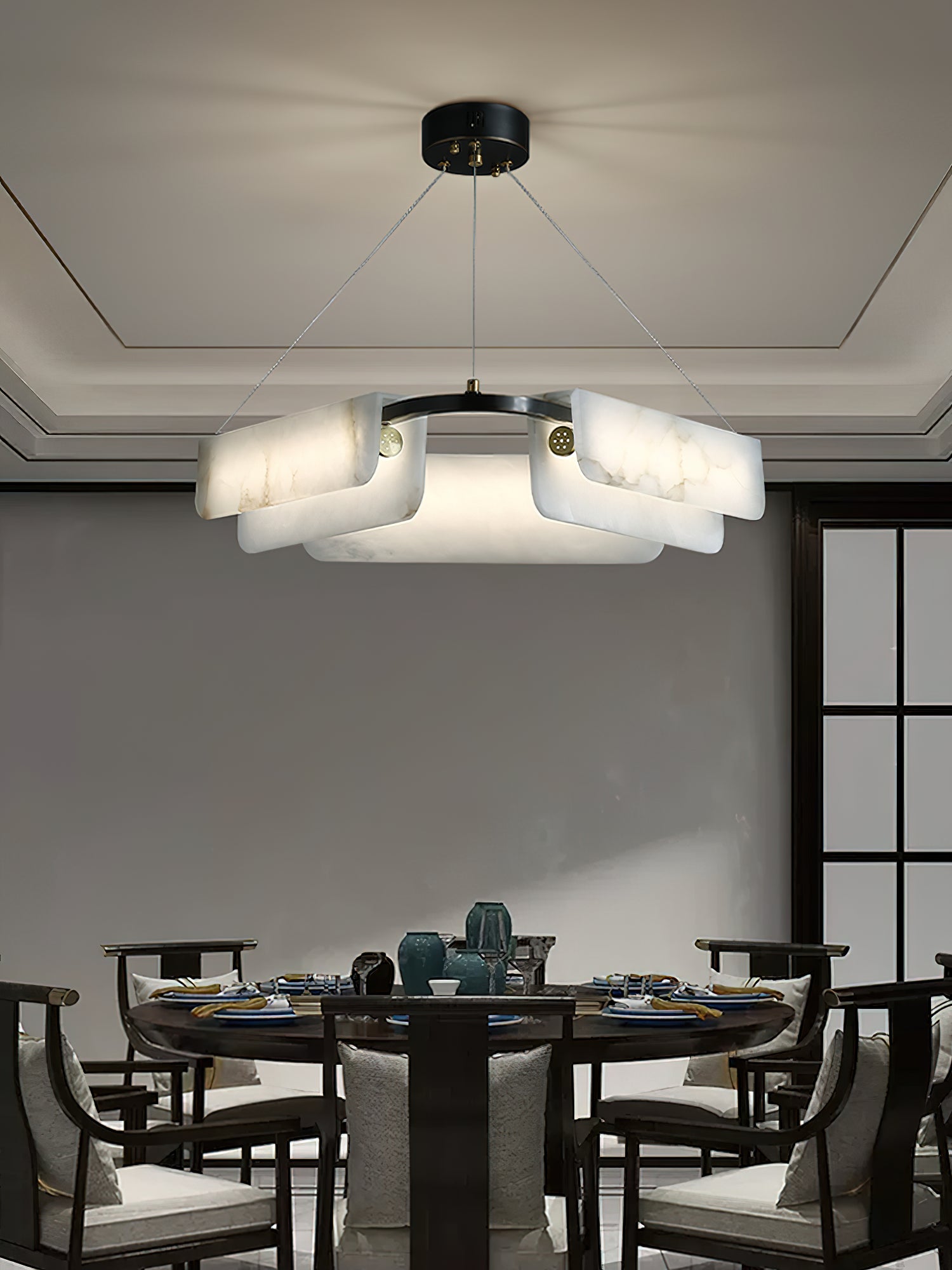 Delia Alabaster Chandelier - JutuLight