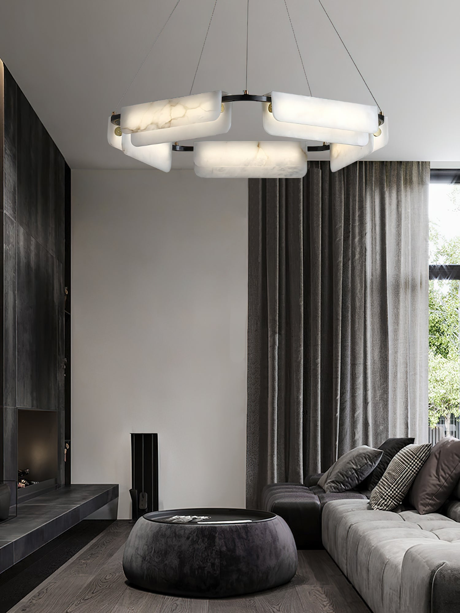 Delia Alabaster Chandelier - JutuLight
