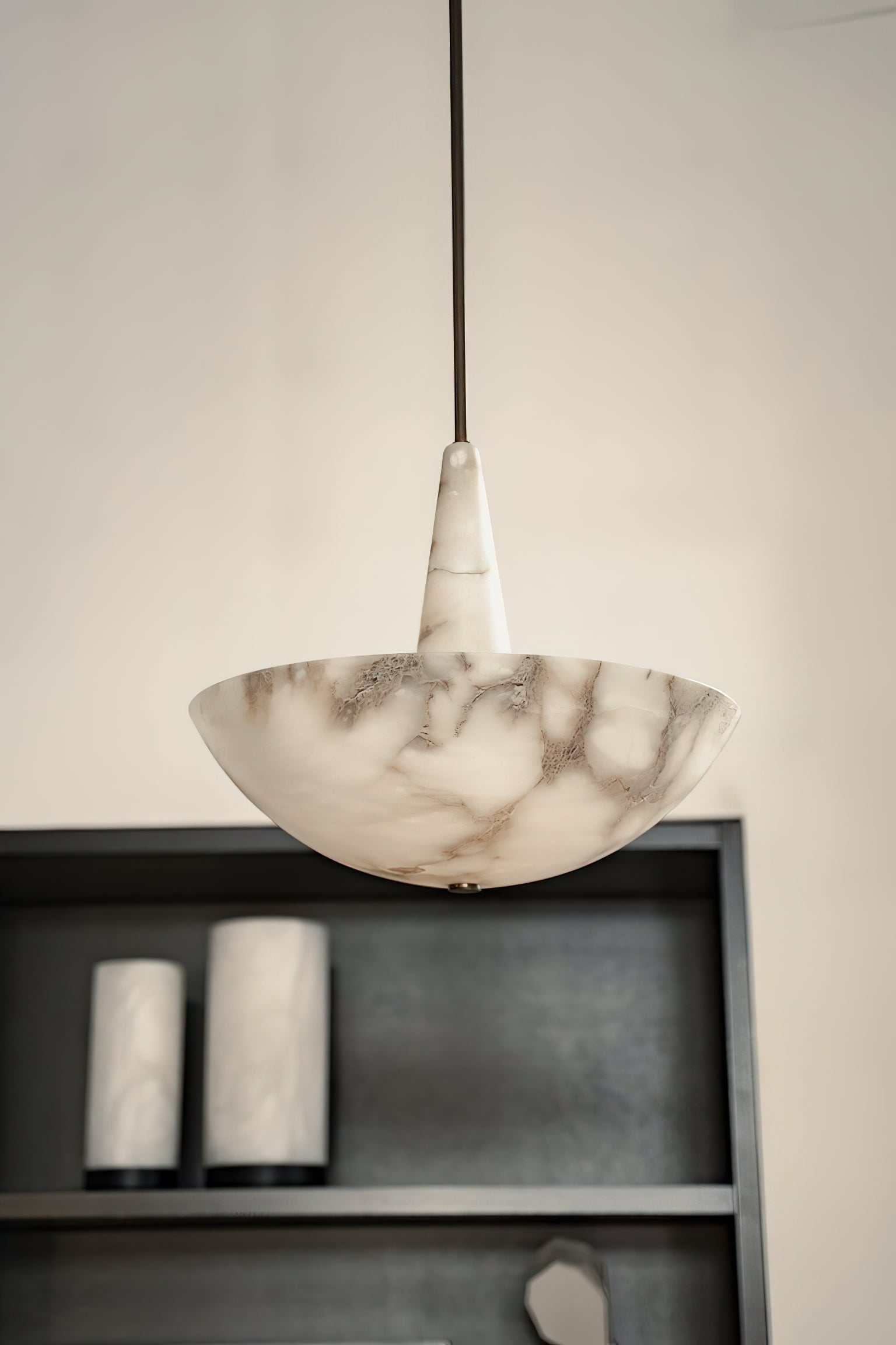 Dome Alabaster Pendant Light - JutuLight