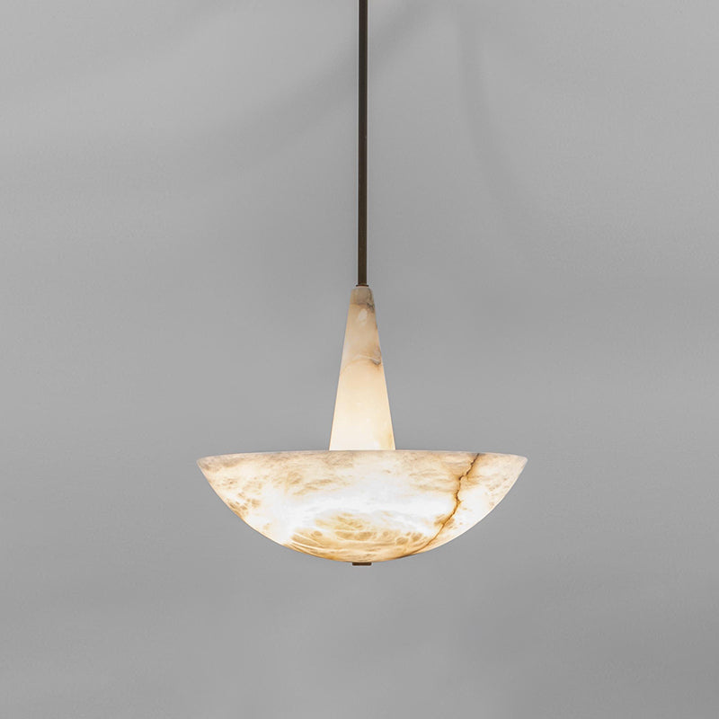 Dome Alabaster Pendant Light - JutuLight