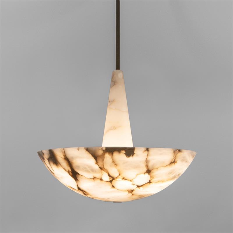 Dome Alabaster Pendant Light - JutuLight