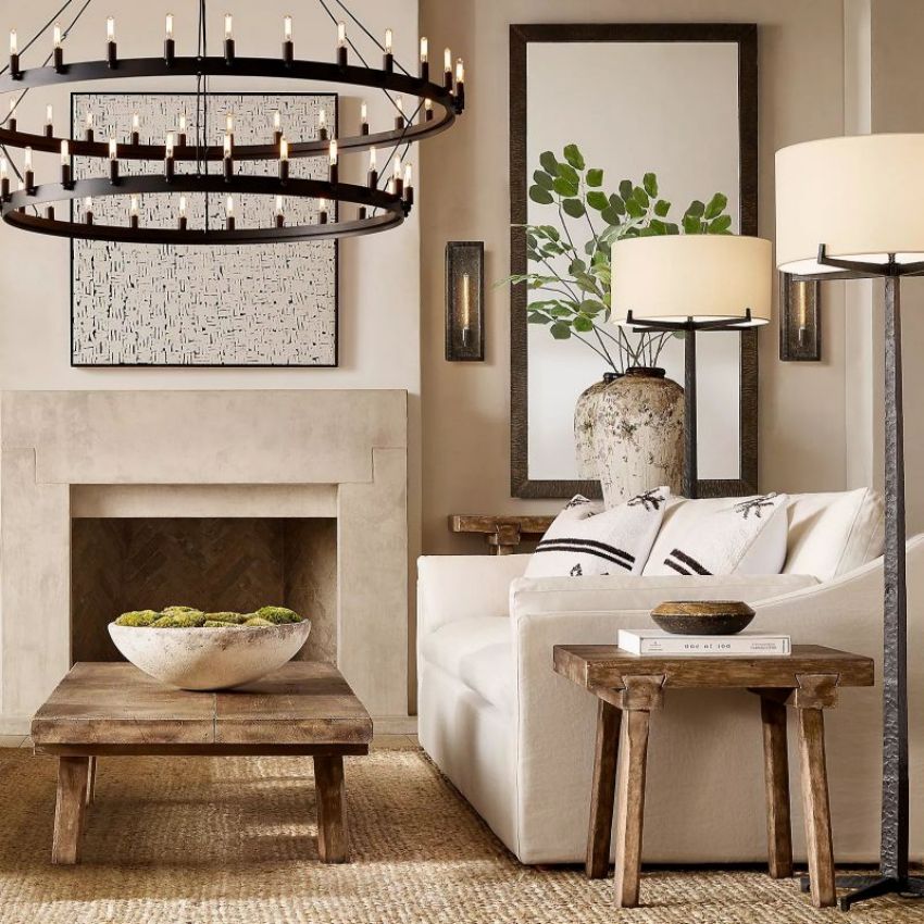 Caminy Vintage Filament 2-Tier Chandelier - JutuLight
