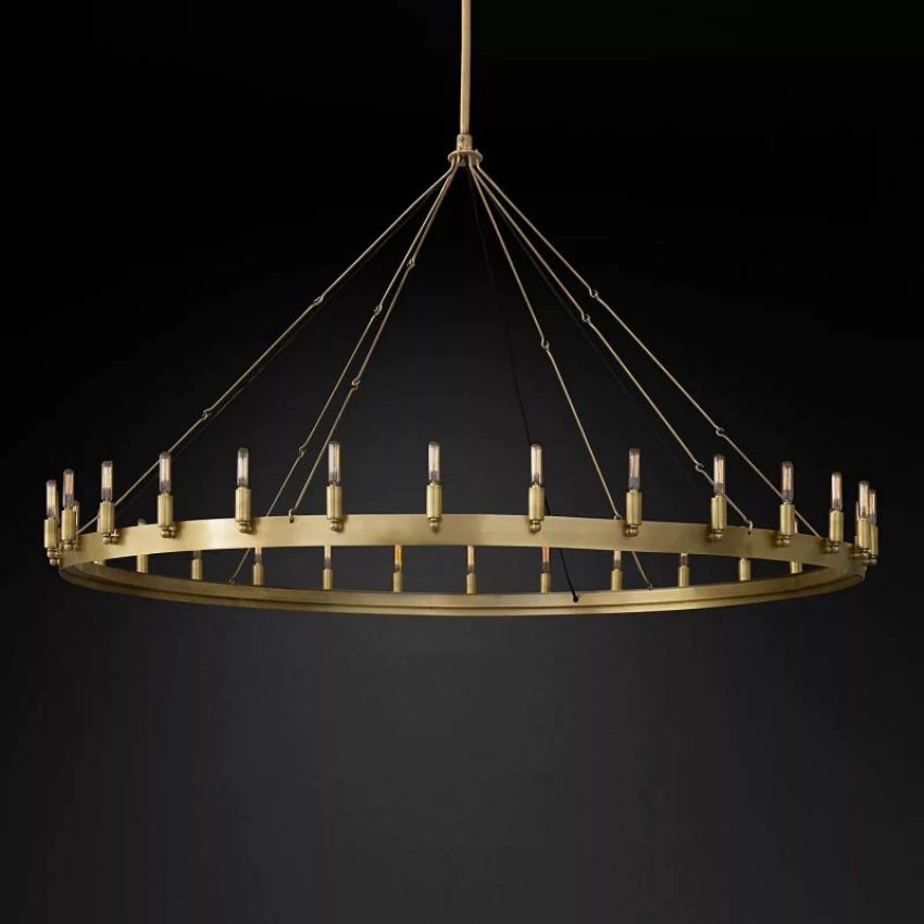 Caminy Vintage Filament Round Chandelier - JutuLight