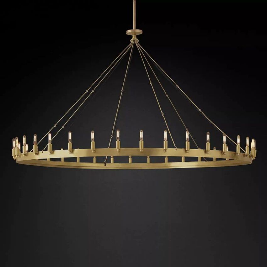 Caminy Vintage Filament Round Chandelier - JutuLight