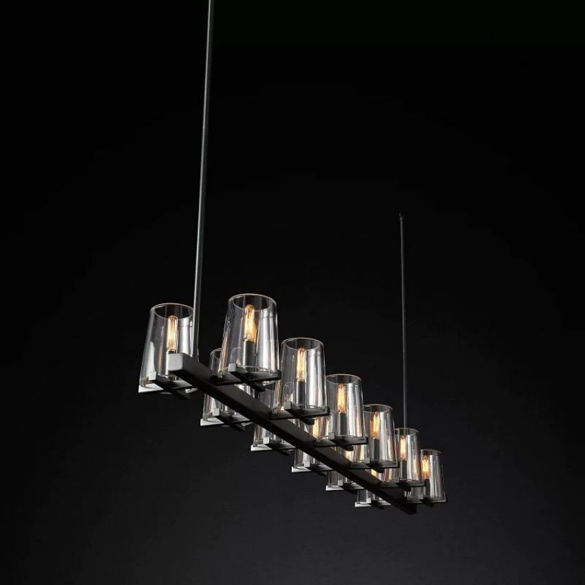 Kuseay Glass Linear Chandelier 60" - JutuLight