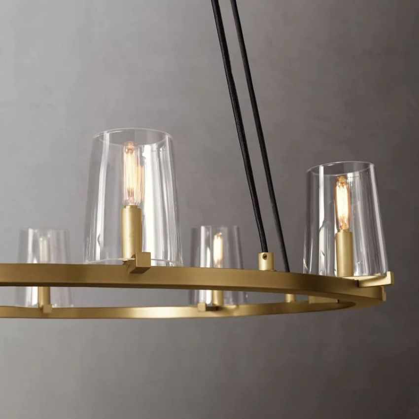 Kuseay Glass Round Chandelier 36" - JutuLight