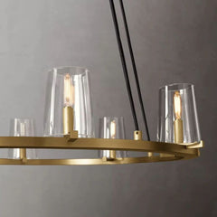 Kuseay Glass Round Chandelier 36" - JutuLight