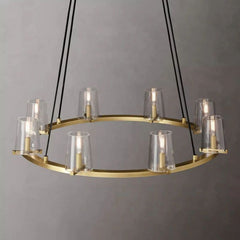 Kuseay Glass Round Chandelier 36" - JutuLight