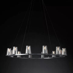 Kuseay Glass Round Chandelier 48" - JutuLight