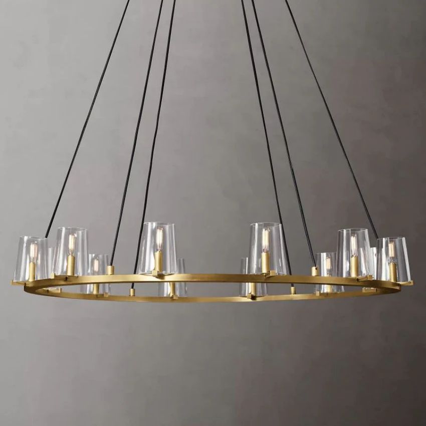 Kuseay Glass Round Chandelier 48" - JutuLight
