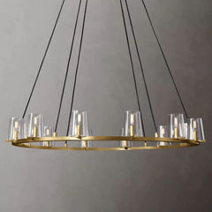 Kuseay Glass Round Chandelier 48" - JutuLight