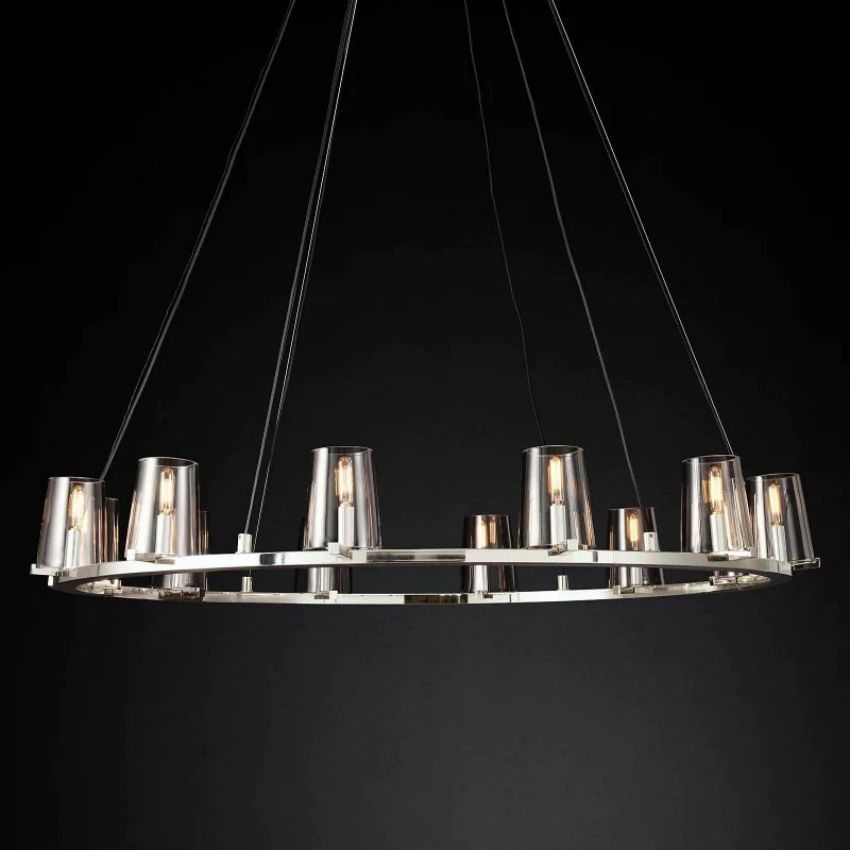 Kuseay Glass Round Chandelier 48" - JutuLight
