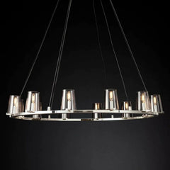 Kuseay Glass Round Chandelier 48" - JutuLight