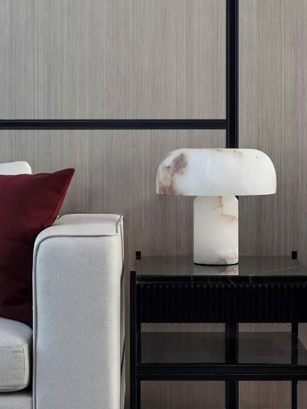 Mushroom Alabaster Table Lamp - JutuLight