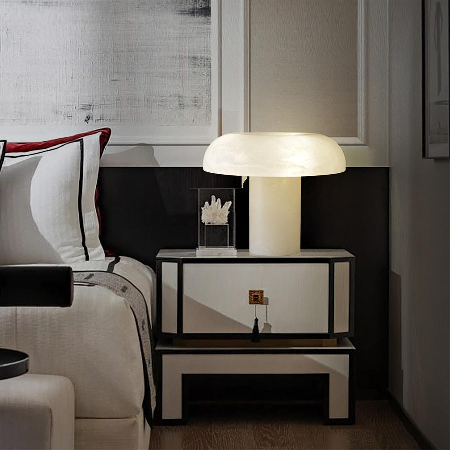 Mushroom Alabaster Table Lamp - JutuLight