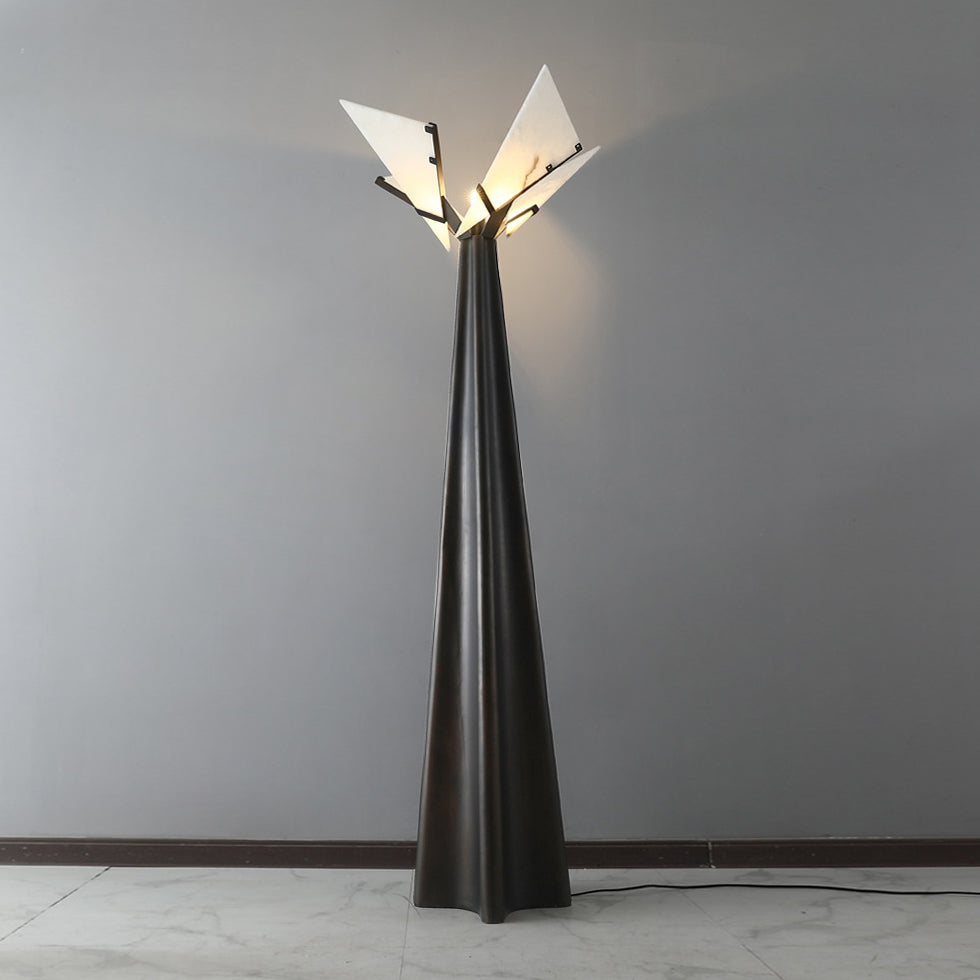 Nun Drape Alabaster Floor Lamp - JutuLight