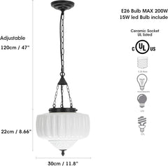 European retro simple glass iron chandelier