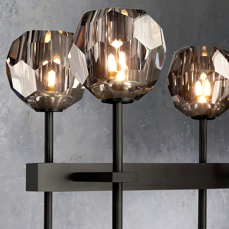Boule Cristal Double Linear Chandelier 60" - JutuLight