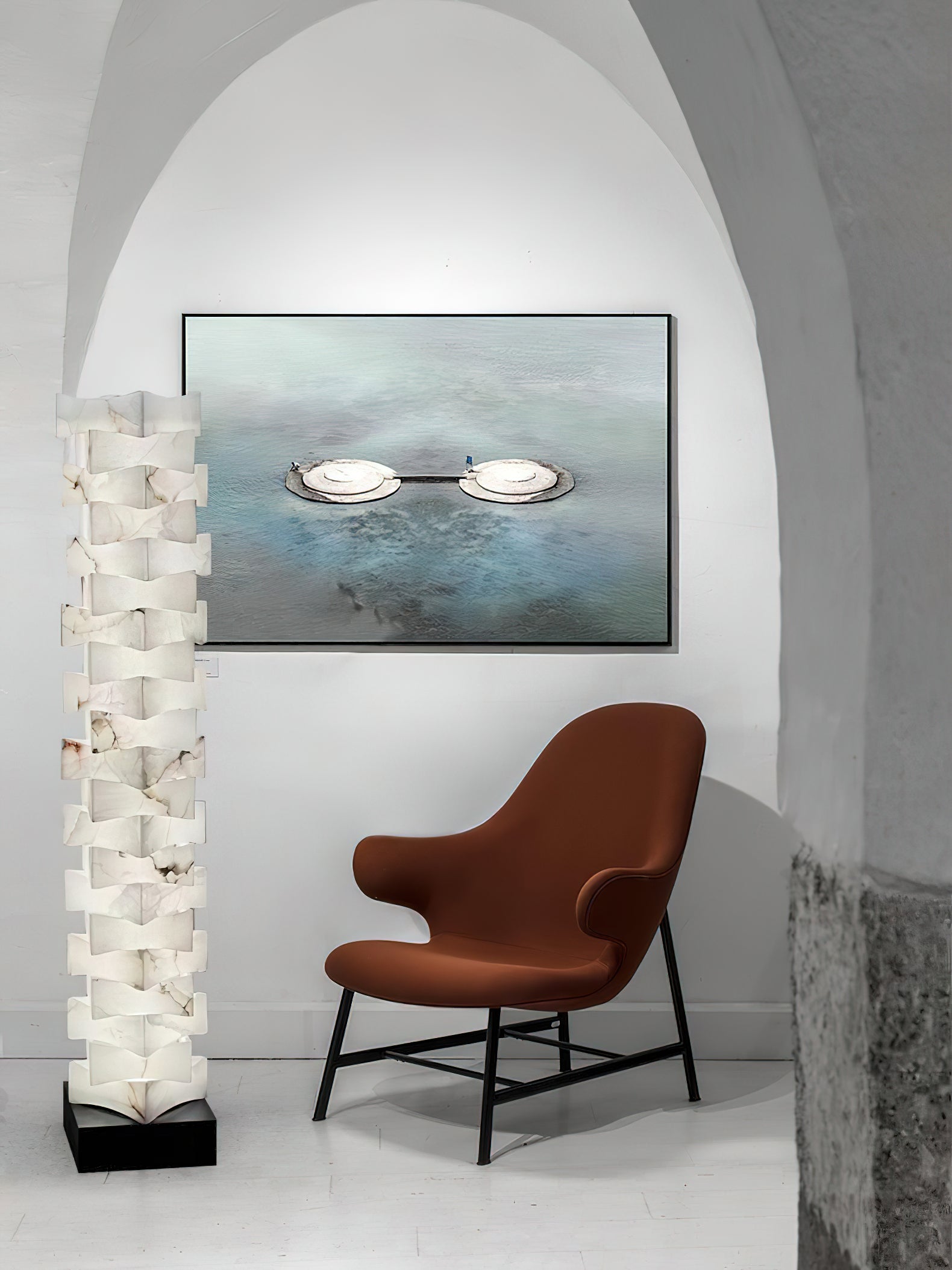 Stacked Alabaster Floor Lamp - JutuLight