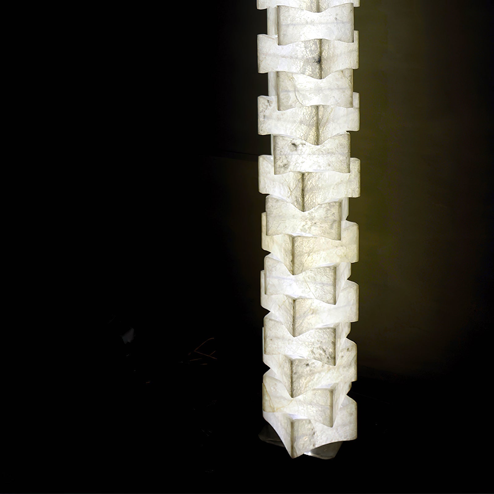 Stacked Alabaster Floor Lamp - JutuLight