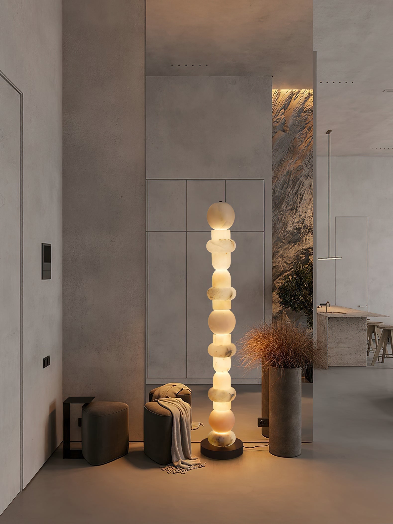 Totem Alabaster Floor Lamp - JutuLight