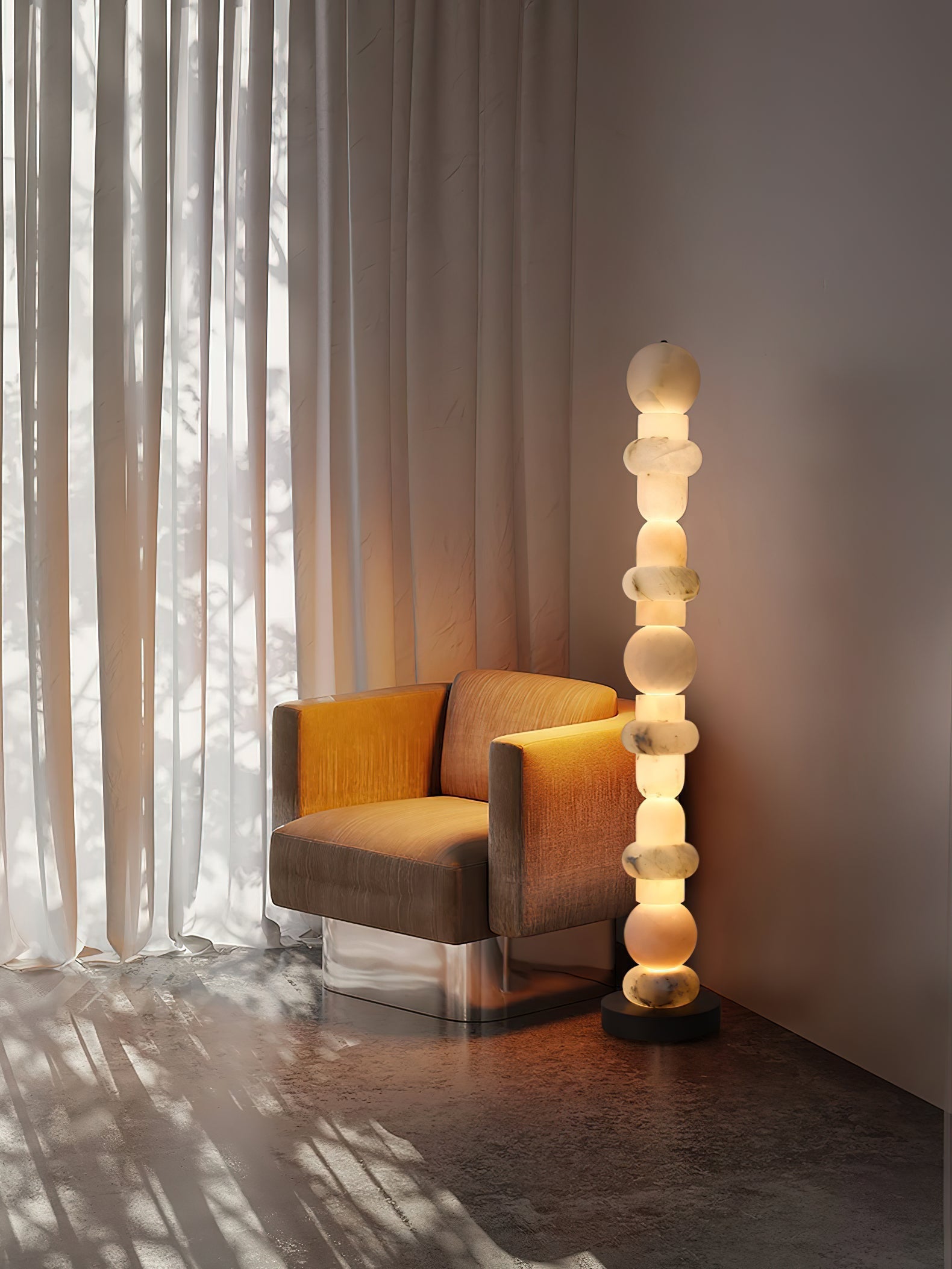 Totem Alabaster Floor Lamp - JutuLight