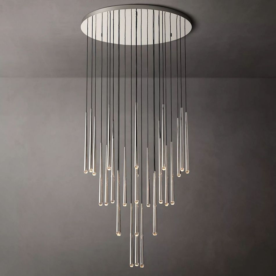 Artemis Round Tapered Tubular Chandelier 48 - JutuLight