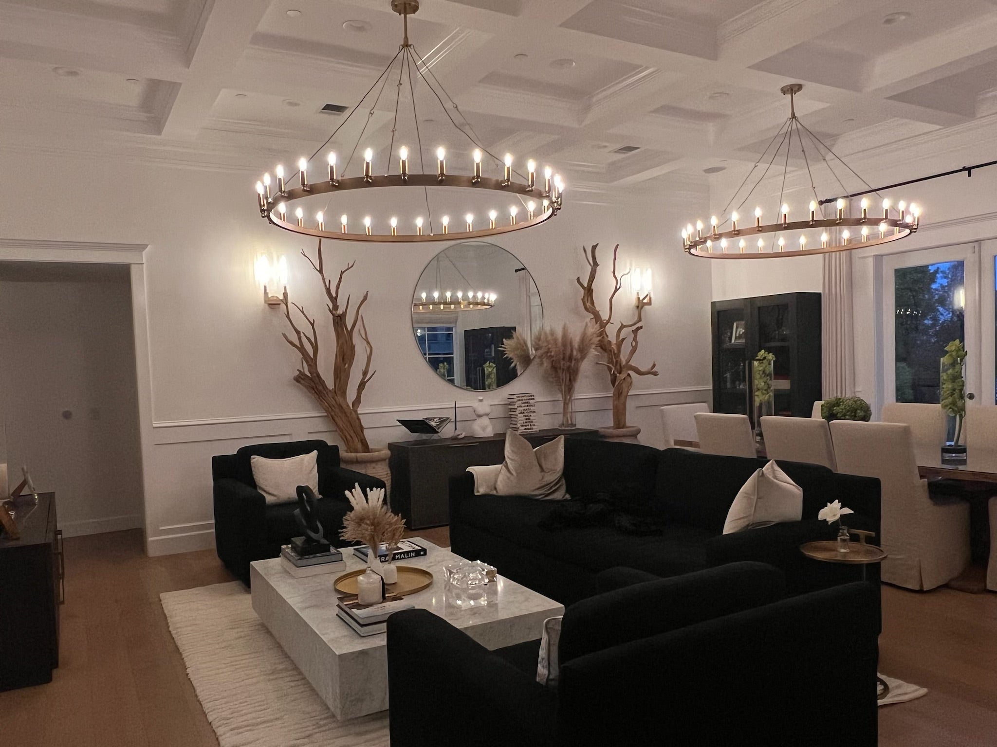 Caminy Vintage Filament Round Chandelier - JutuLight