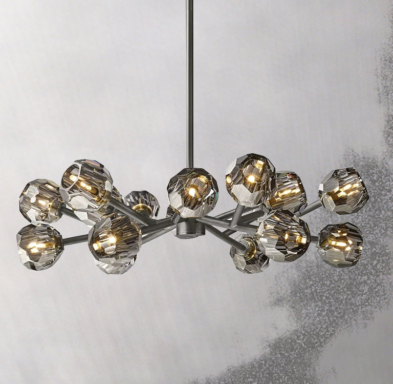 Boule Cristal Round Chandelier 36" - JutuLight
