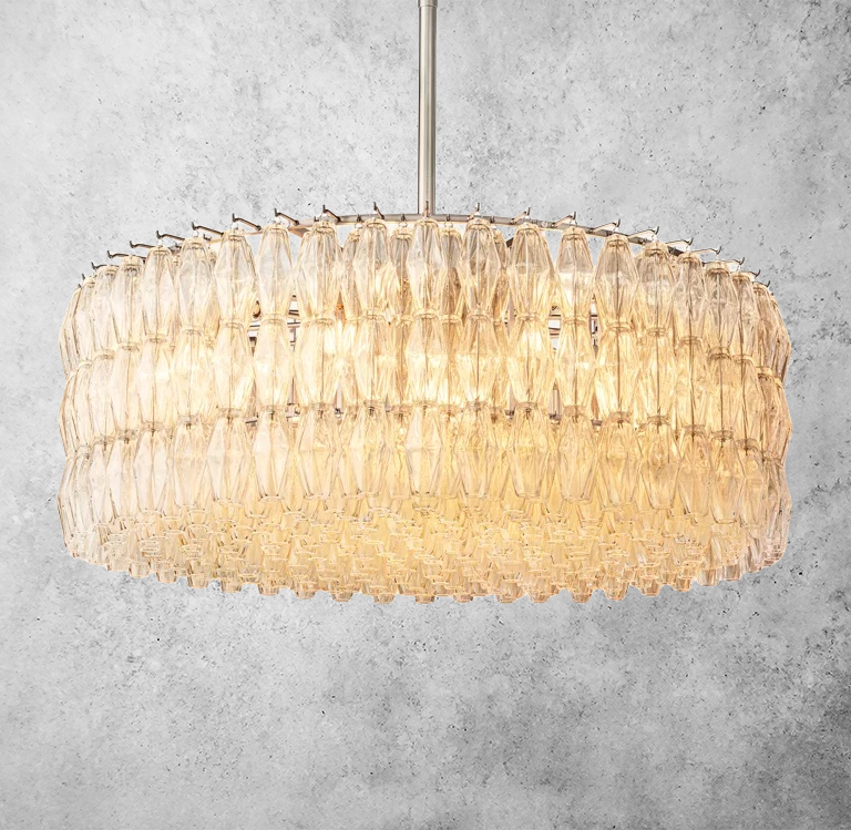 Chiara Glass Round Chandelier 47" - JutuLight