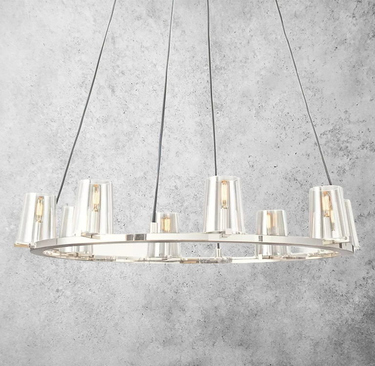 Kuseay Glass Round Chandelier 36" - JutuLight