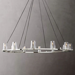 Kuseay Glass Round Chandelier 60" - JutuLight